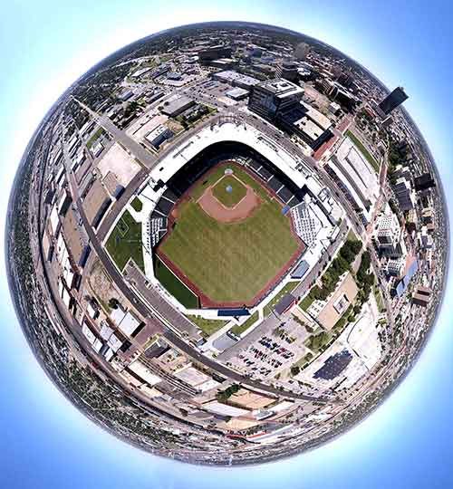 Hodgetown Amarillo, Texas sod poodle ball park by Tate Atkinson.